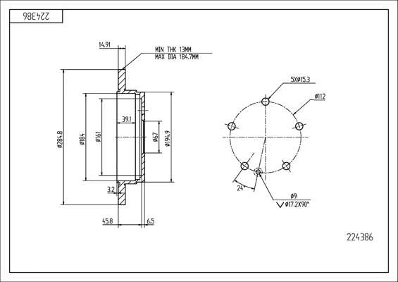 Brake Disc (224 386)