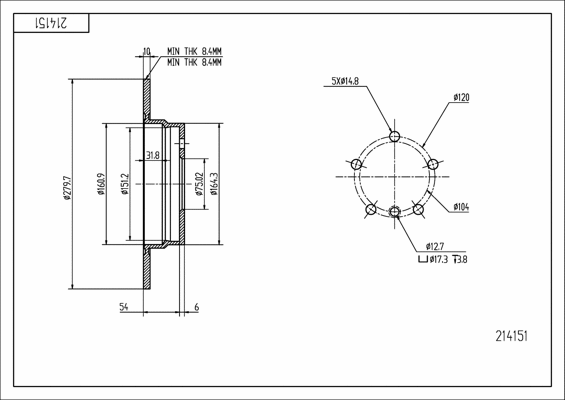 Brake Disc (214 151)