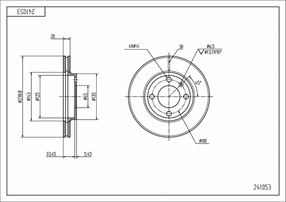 Brake Disc (241 053)