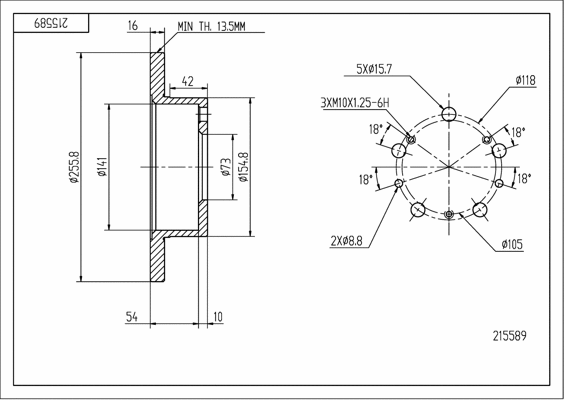 Brake Disc (215 589)