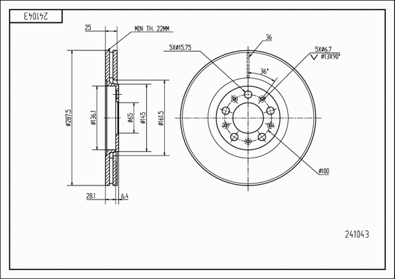 Brake Disc (241 043)
