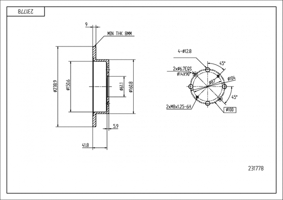 Brake Disc (231 778)