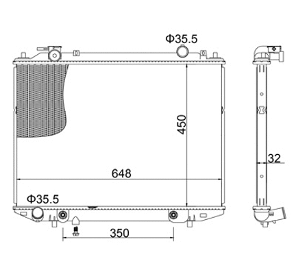 Radiator, engine cooling (622 001)