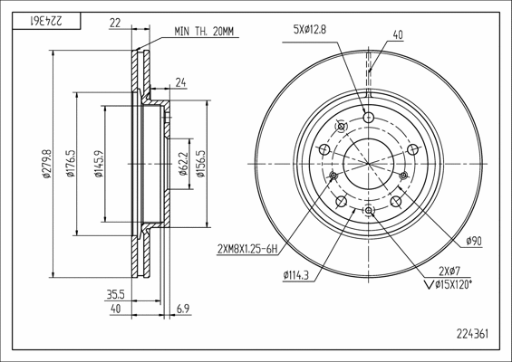 Brake Disc (224 361)