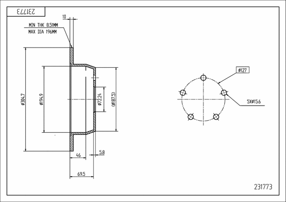 Brake Disc (231 773)