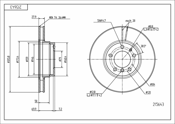 Brake Disc (215 643)