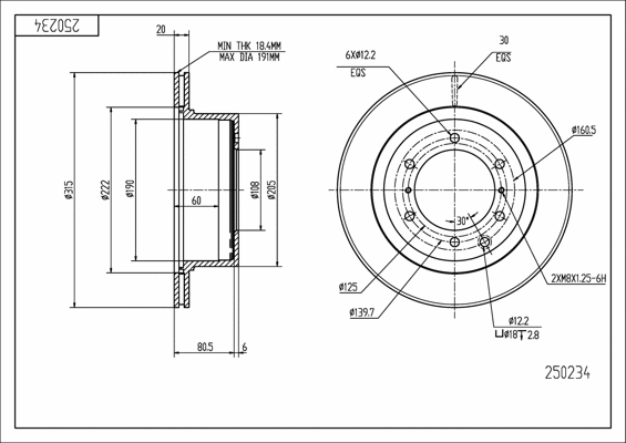 Brake Disc (250 234)