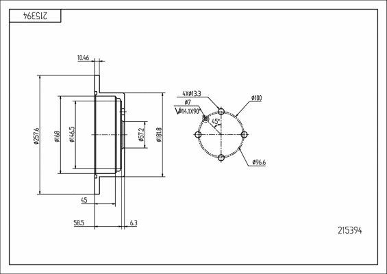 Brake Disc (215 394)