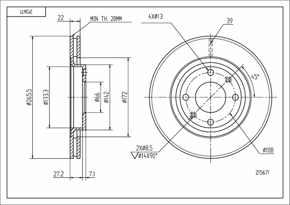 Brake Disc (215 671)