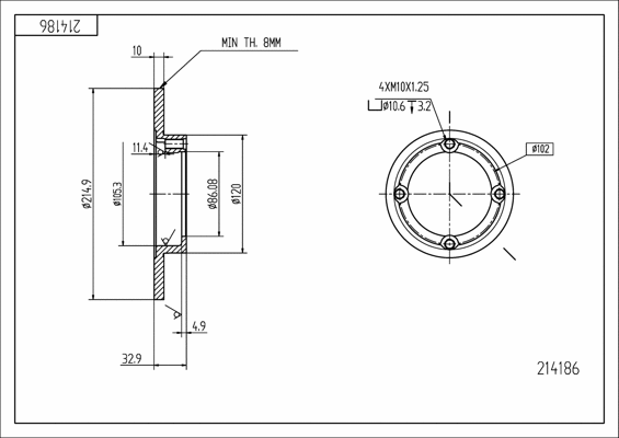 Brake Disc (214 186)