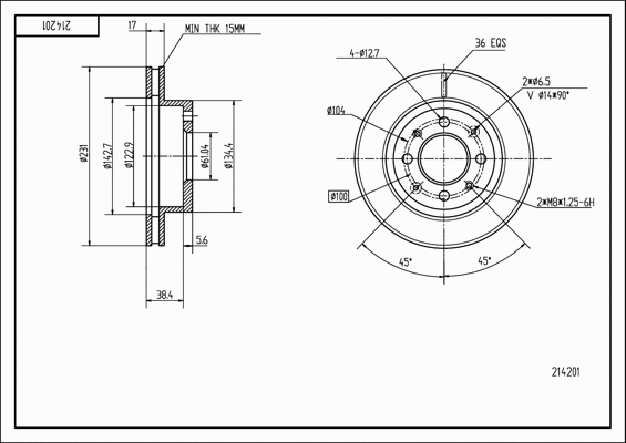 Brake Disc (214 201)