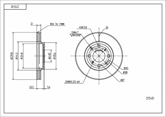 Brake Disc (215 401)