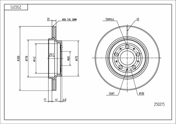 Brake Disc (250 215)