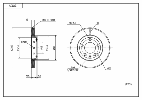 Brake Disc (241 155)