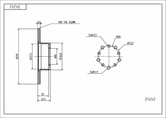 Brake Disc (214 242)
