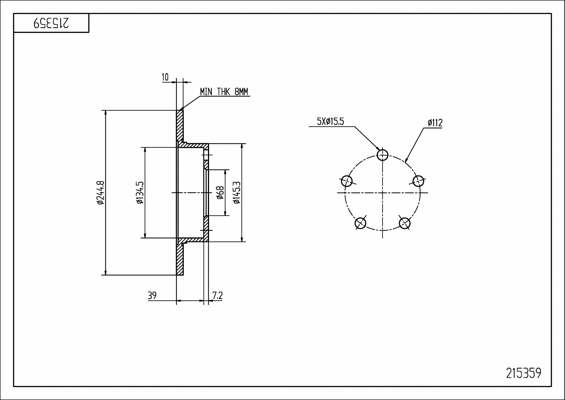 Brake Disc (215 359)