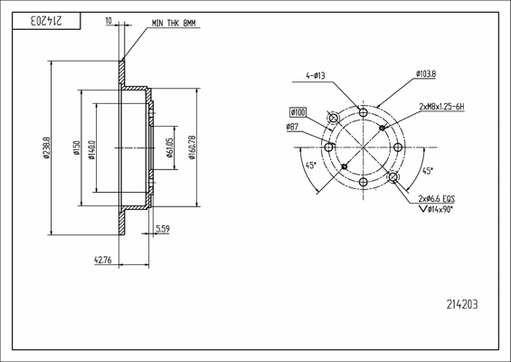 Brake Disc (214 203)