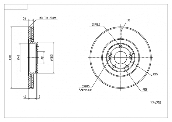 Brake Disc (224 210)