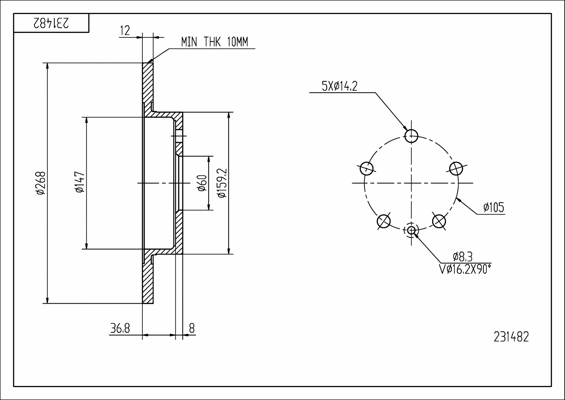 Brake Disc (231 482)