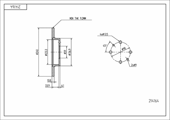 Brake Disc (214 164)