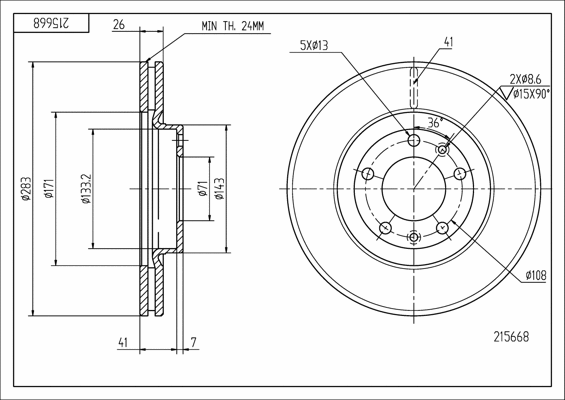 Brake Disc (215 668)