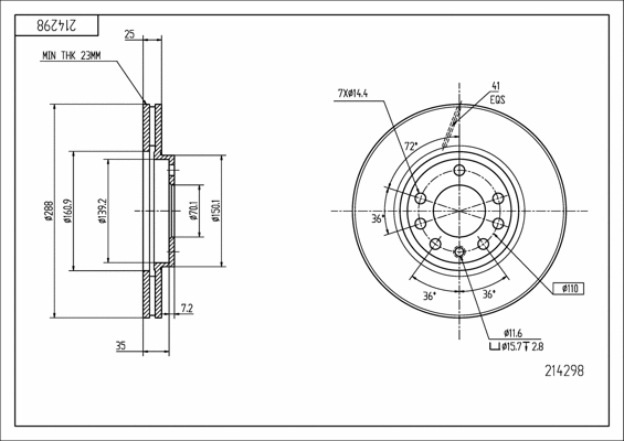 Brake Disc (214 298)