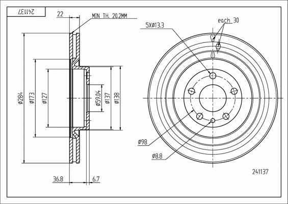 Brake Disc (241 137)