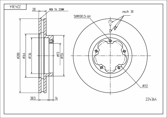 Brake Disc (224 364)