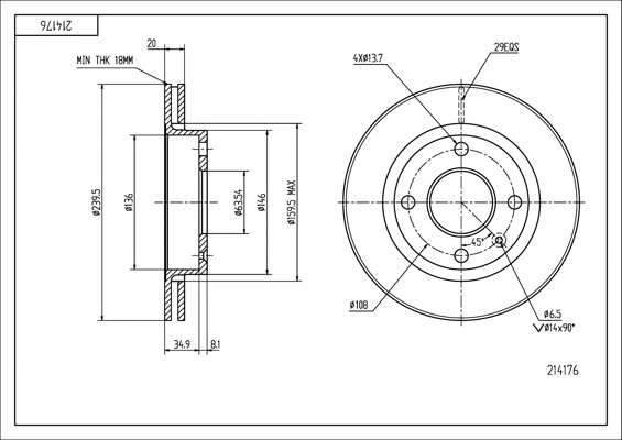 Brake Disc (214 176)