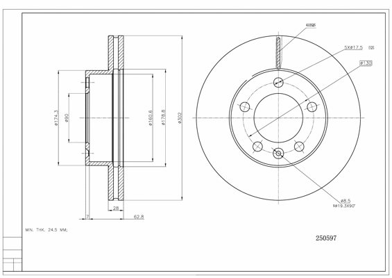 Brake Disc (250 597)