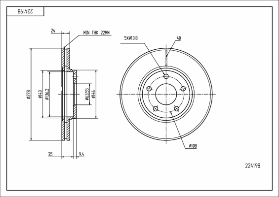 Brake Disc (224 198)