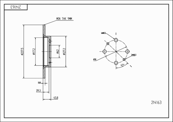 Brake Disc (214 163)