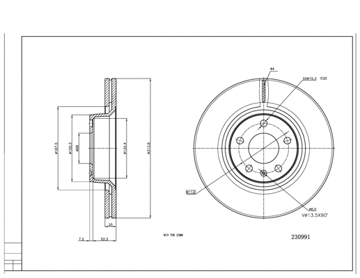 Brake Disc (230 991)