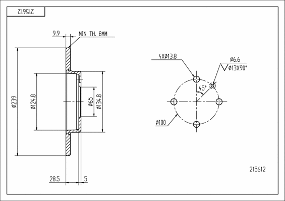 Brake Disc (215 612)