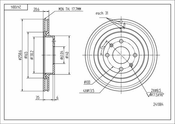 Brake Disc (241 084)