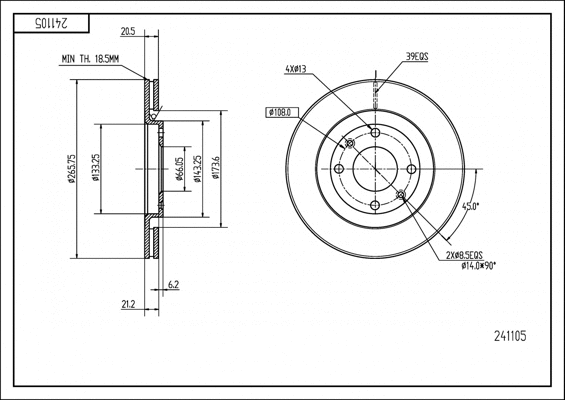 Brake Disc (241 105)