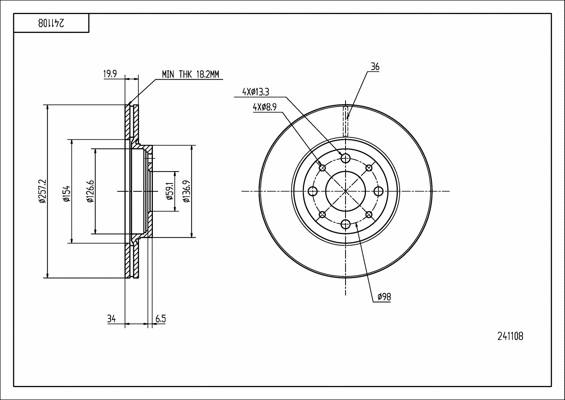Brake Disc (241 108)