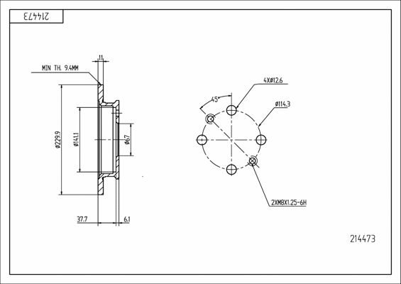 Brake Disc (214 473)