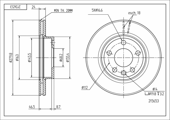 Brake Disc (215 653)