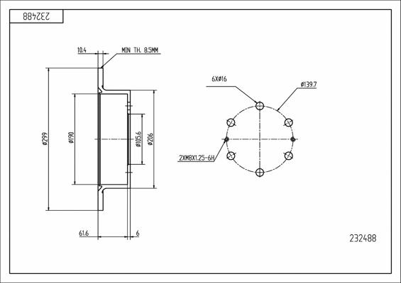 Brake Disc (232 488)