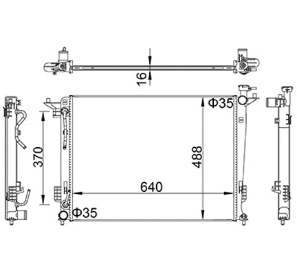 Radiator, engine cooling (622 265)