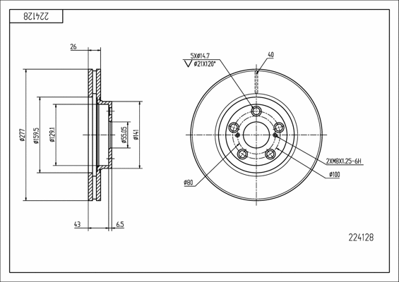 Brake Disc (224 128)