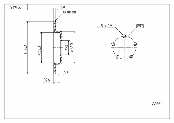 Brake Disc (221 445)