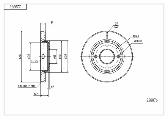 Brake Disc (228 876)