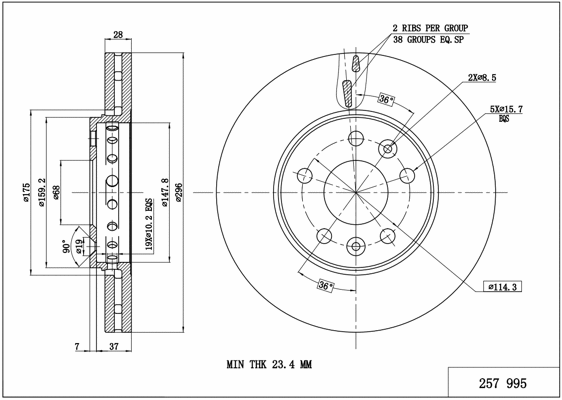 Brake Disc (257 995)