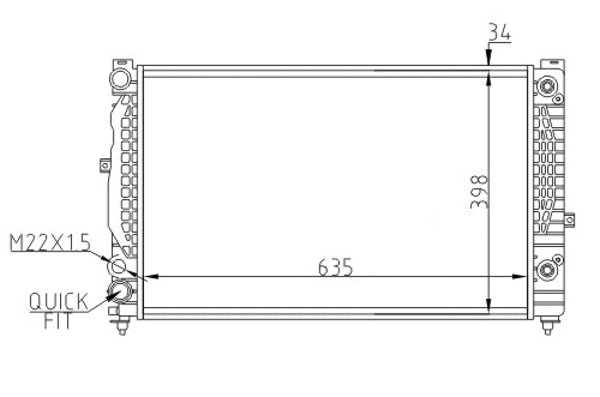 Radiator, engine cooling (600 871)