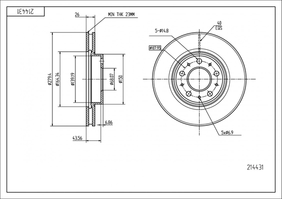 Brake Disc (214 431)