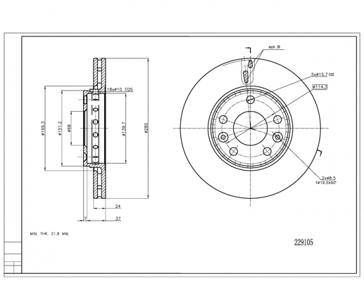 Brake Disc (229 105)