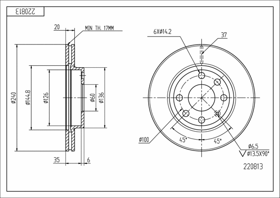 Brake Disc (220 813)