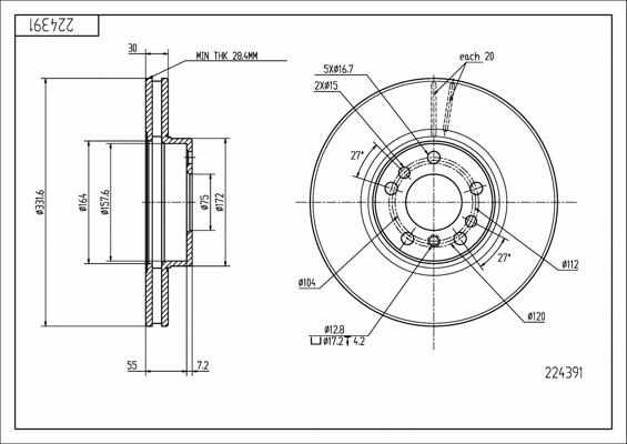 Brake Disc (224 391)